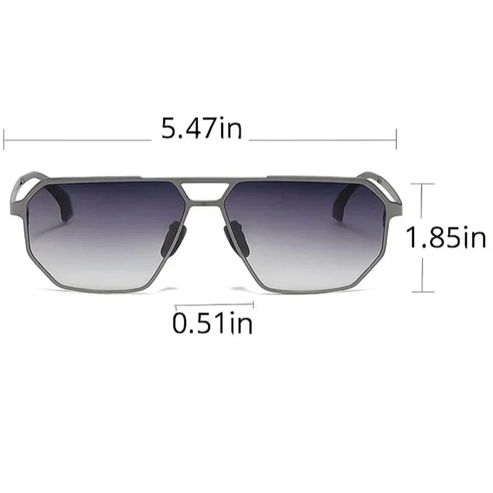 NWT! Titanium Sunglasses in Silver with Black Case - Picture 11 of 12